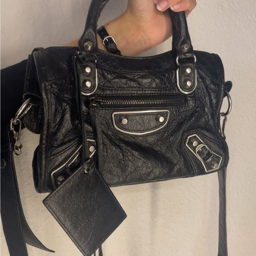 Balenciaga Black Mini Motorcycle City Bag - Picture 6 of 16